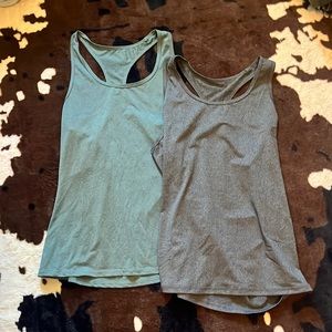 Teal and Gray Atheltic Tank Tops